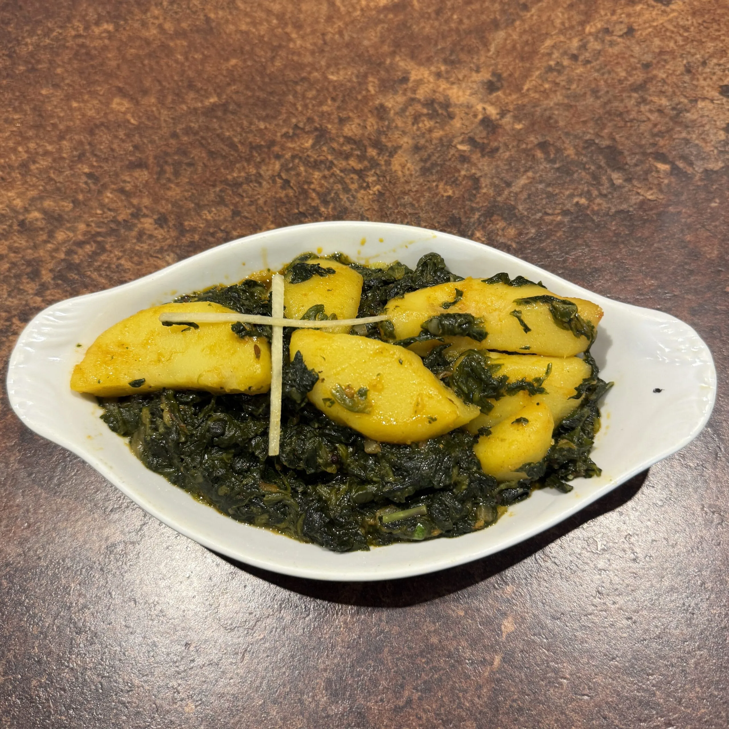 Saag Aloo Potato and Spinach Side Dish